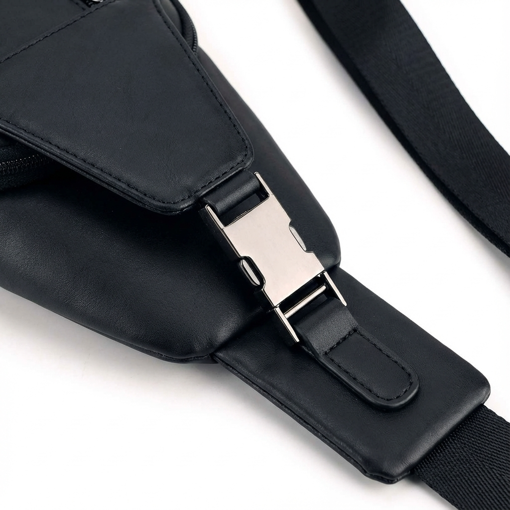 Men's Leather Sling Bag – Compact Travel Carry