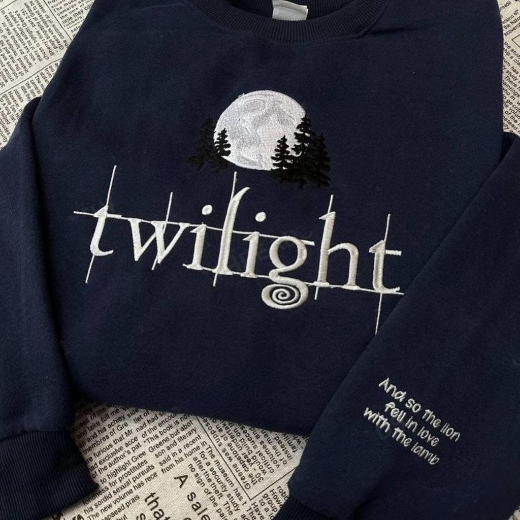Twilight Saga Embroidered Sweatshirt - Bookish Sweater, New Moon & Eclipse Shirt