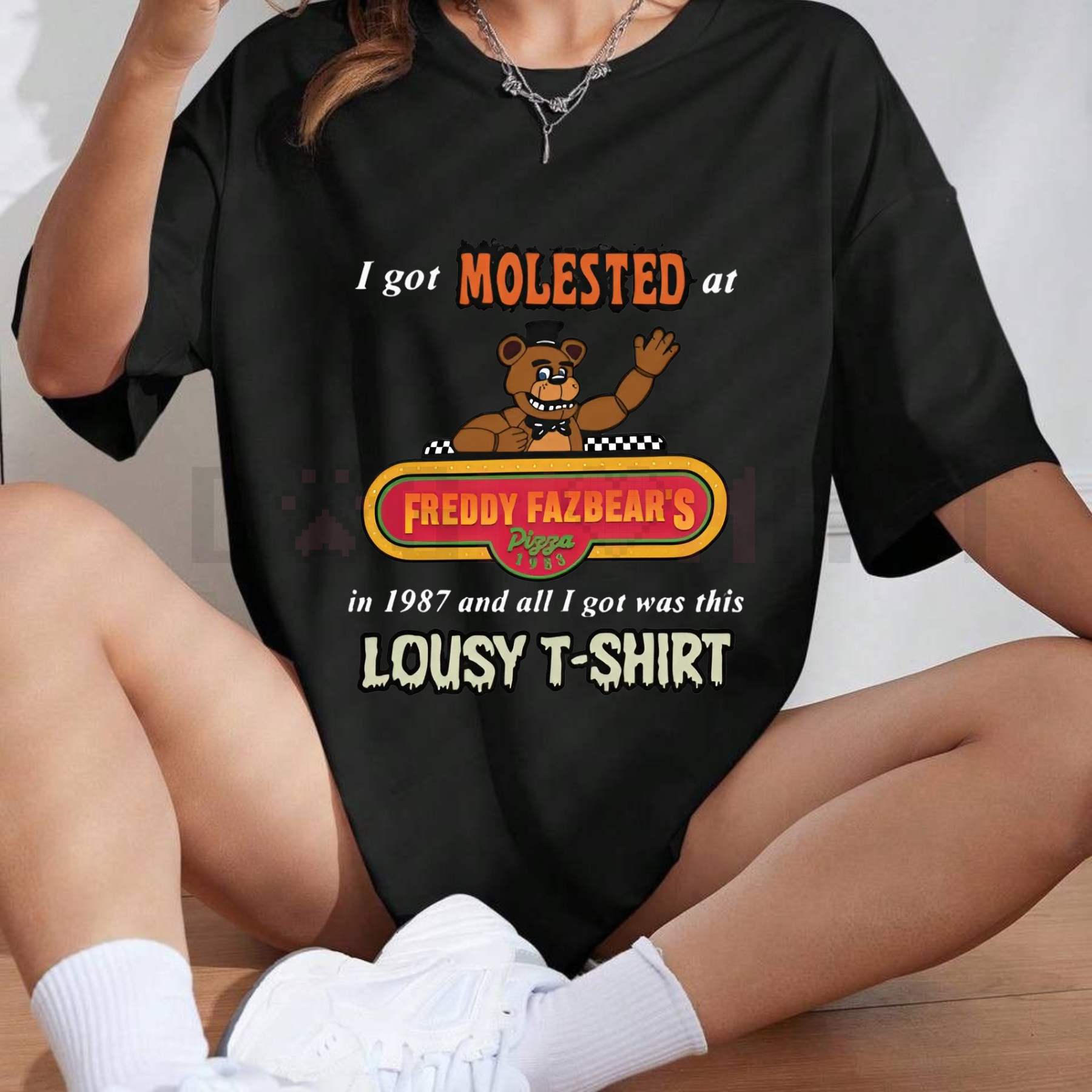 Unapologetic 'Fazbear's' Dark Slogan Tee – Unisex Edgy Horror Gaming Meme Apparel