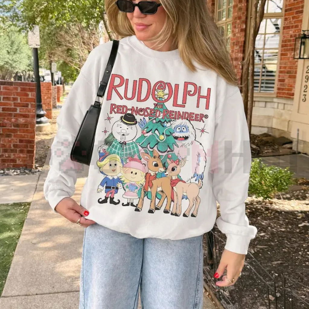 Vintage Look Rudolph Sweatshirt