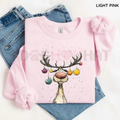 Vintage Reindeer Christmas Crewneck – Cute Retro Reindeer Pullover