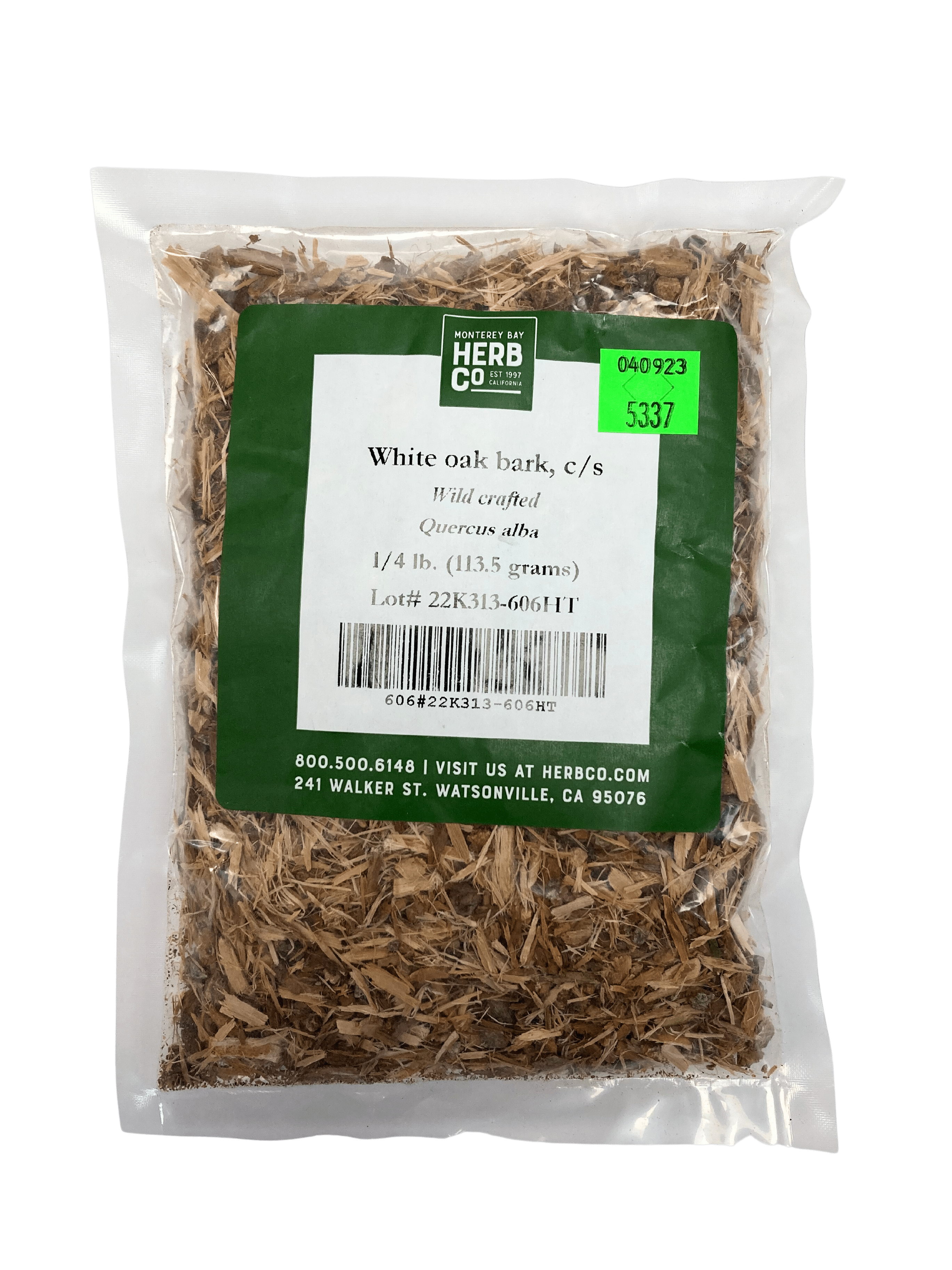 White Oak Bark, Cut, Sifted