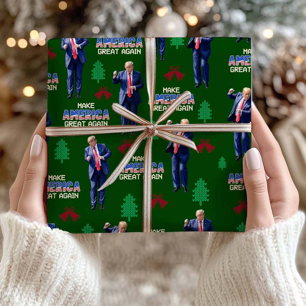 Make America Great Again Wrapping Paper, Funny Trump Dancing Wrapping Paper, Republican Gift 681742 - GOP - WFD