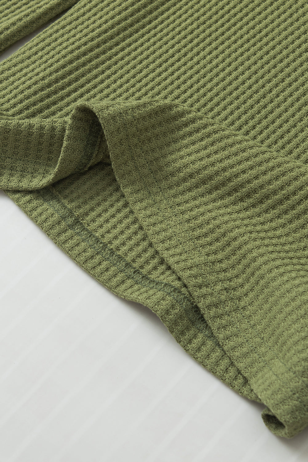 Anahi Textured Knit Cuffs Long Sleeve Top