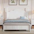 Full Size Wood Platform Bed Frame,Retro Style Platform