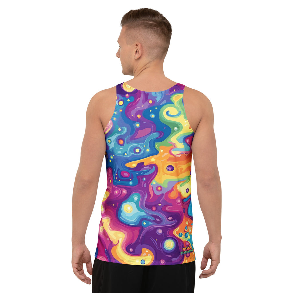 Galaxy Of Colors Tank Top For EDM Rave Festival Outfit Clothing