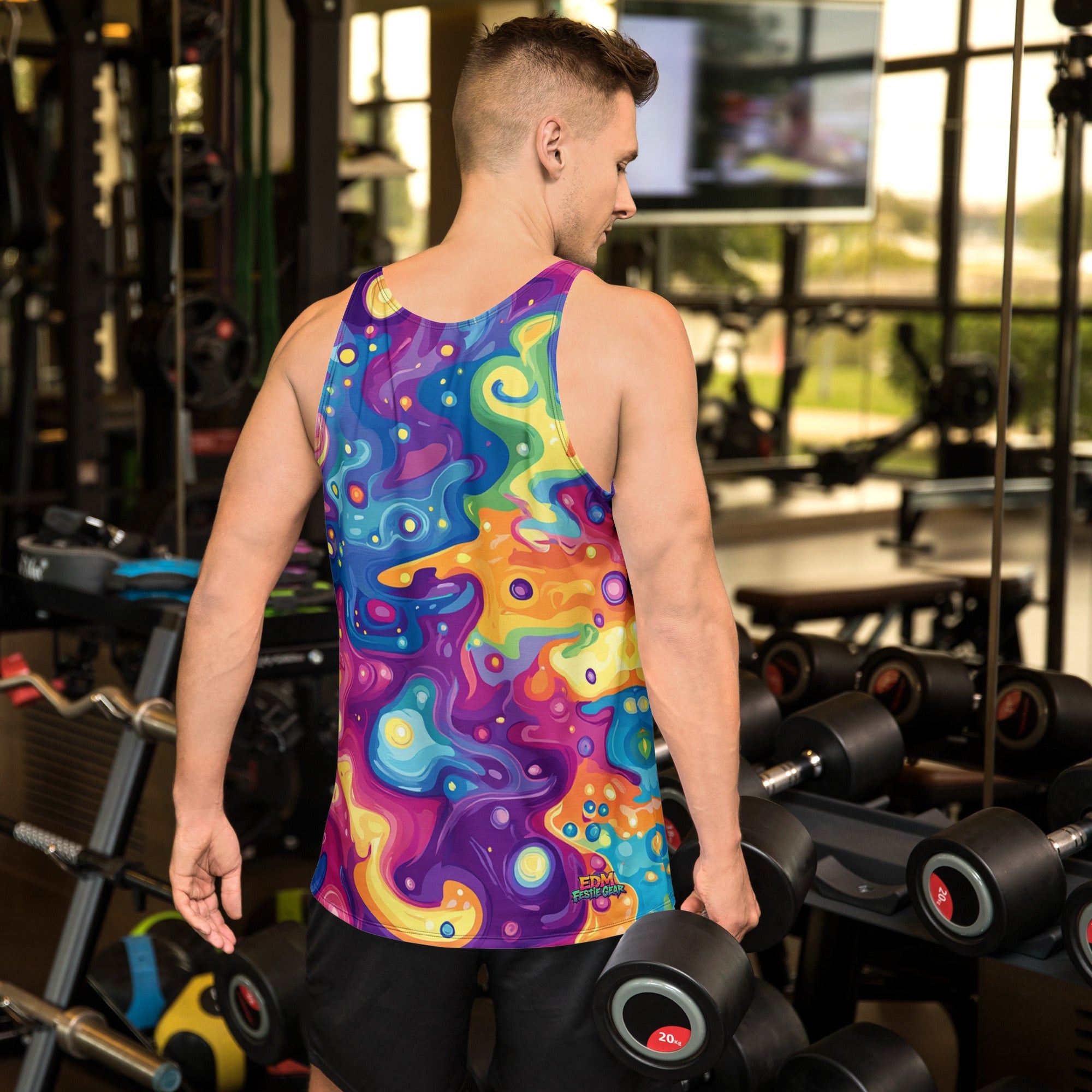 Galaxy Of Colors Tank Top For EDM Rave Festival Outfit Clothing