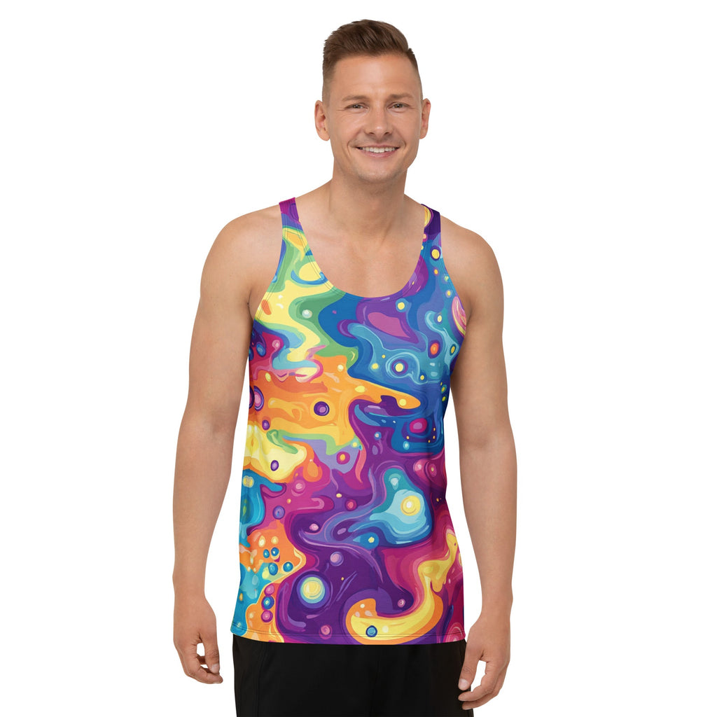 Galaxy Of Colors Tank Top For EDM Rave Festival Outfit Clothing