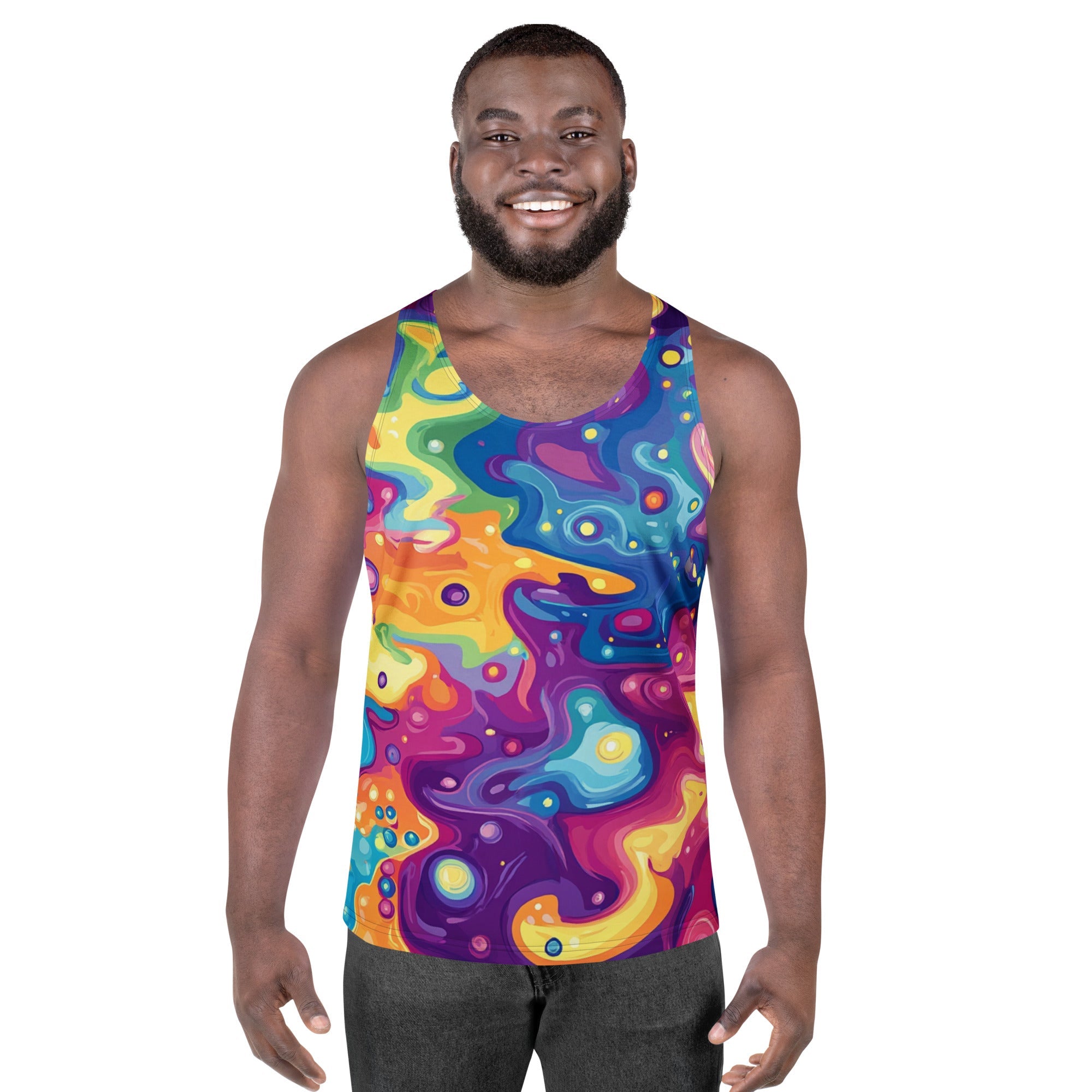 Galaxy Of Colors Tank Top For EDM Rave Festival Outfit Clothing