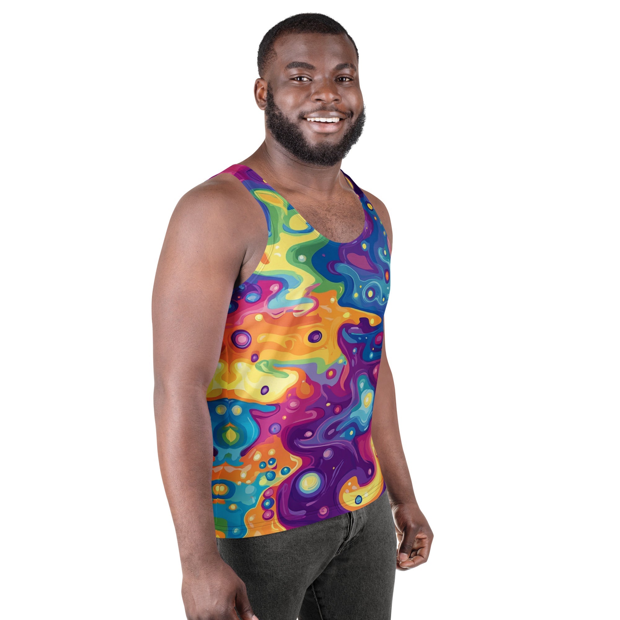 Galaxy Of Colors Tank Top For EDM Rave Festival Outfit Clothing