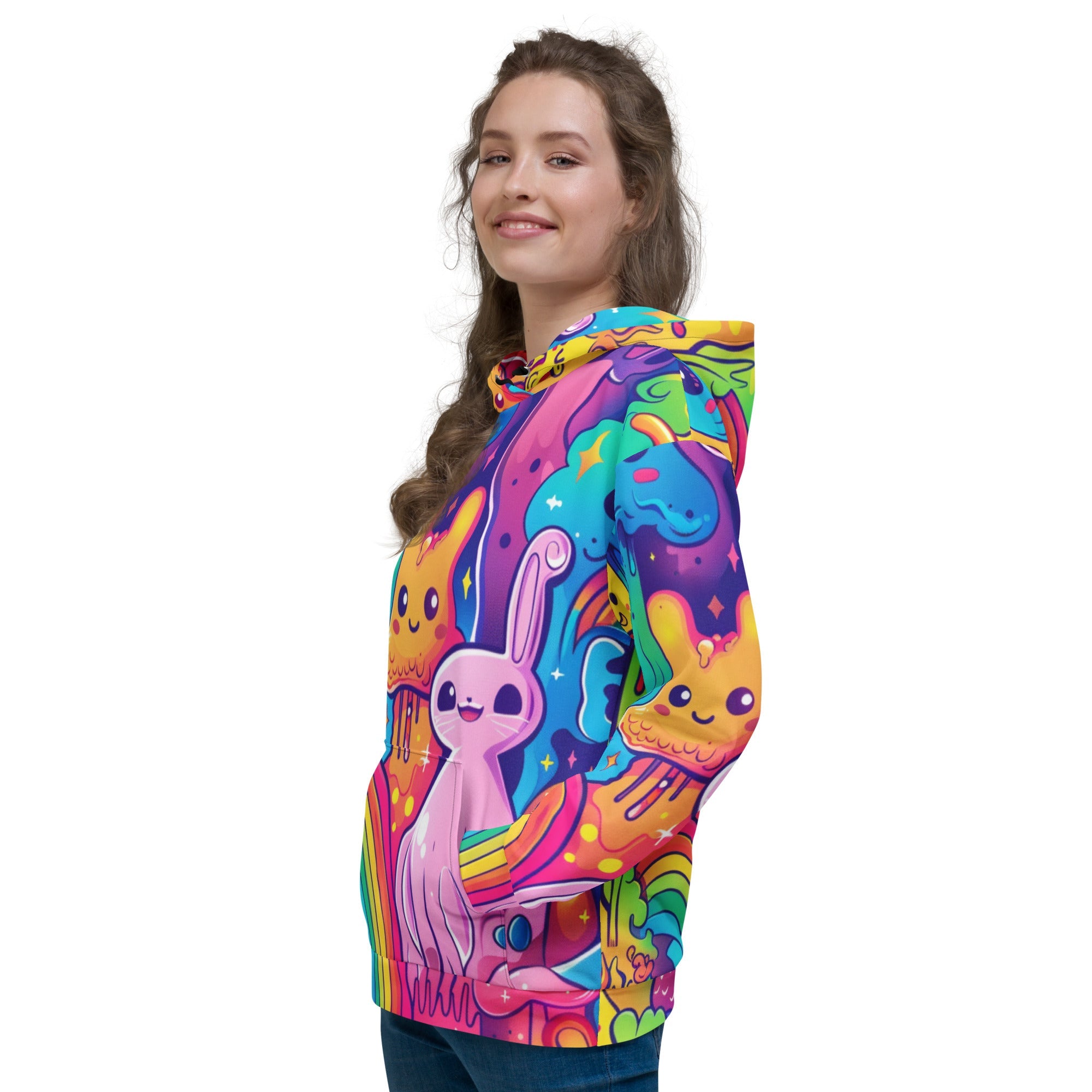 Cartoon Trip Hoodie For EDM Rave Festival Outfit Clothing