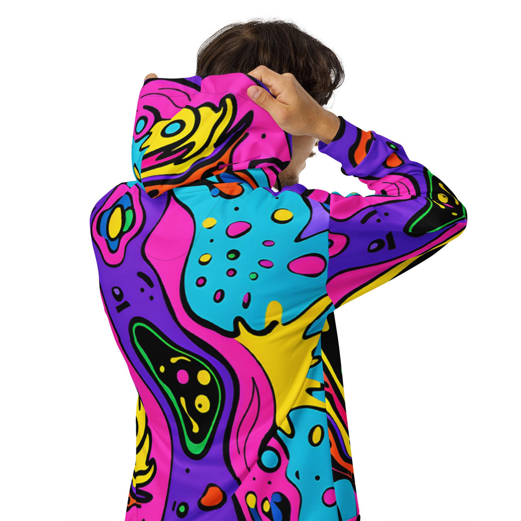Neon Bio Trip Zip Up Hoodie For EDM Rave Festival Outfit Clothing