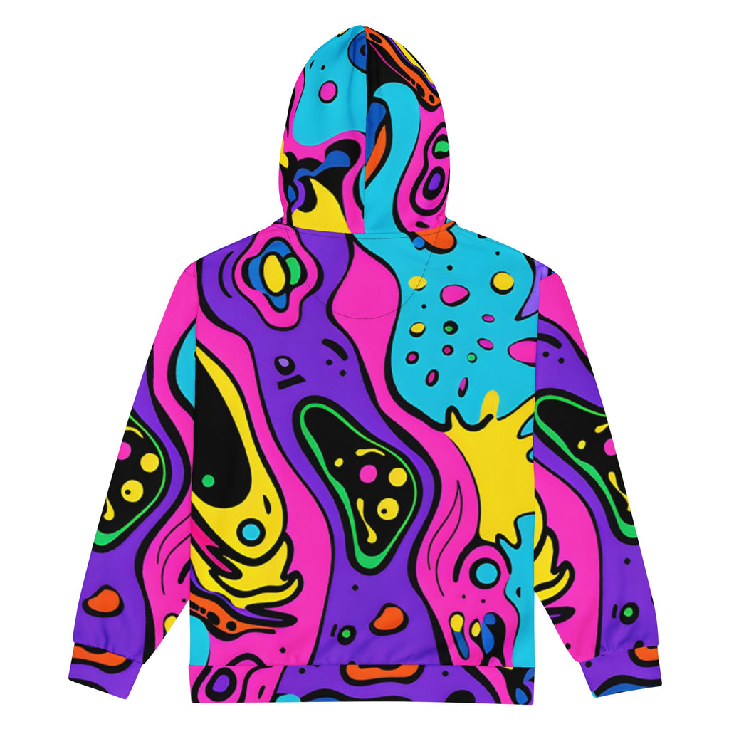 Neon Bio Trip Zip Up Hoodie For EDM Rave Festival Outfit Clothing