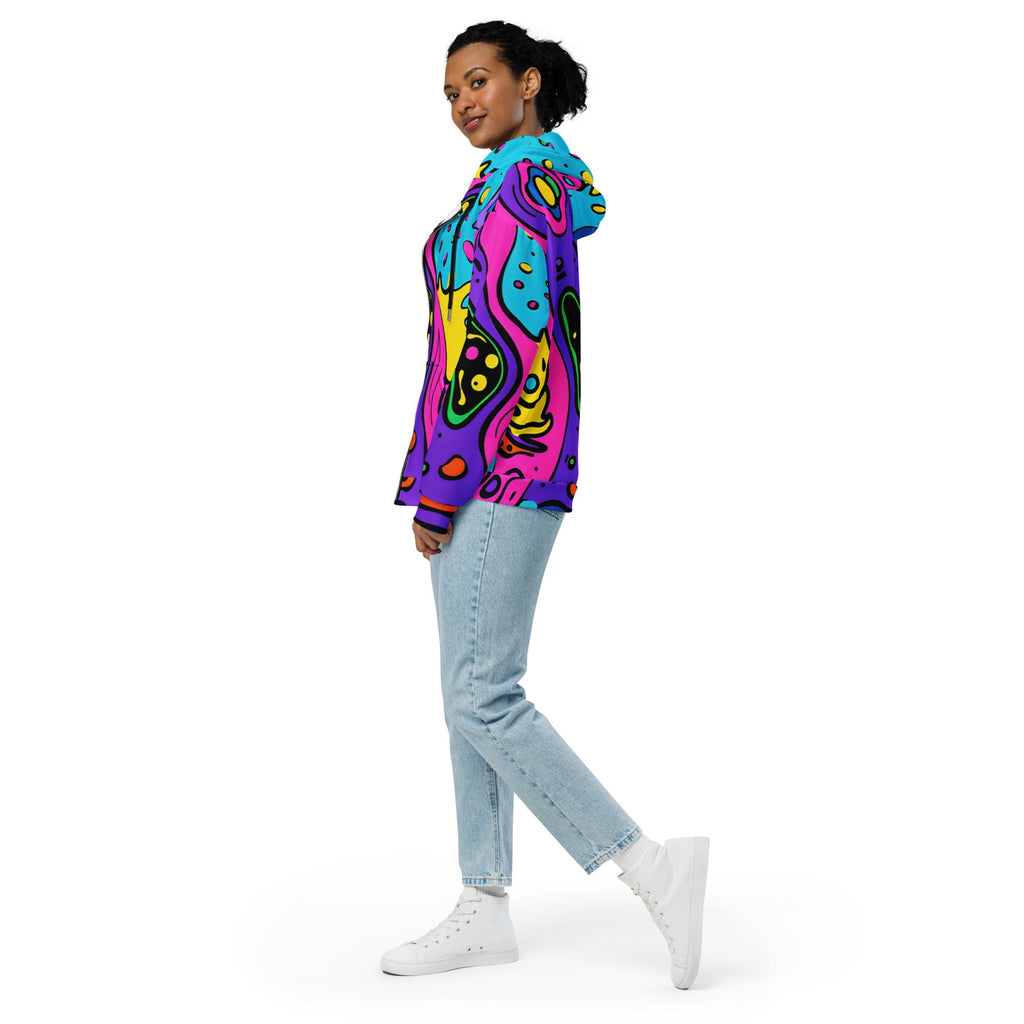 Neon Bio Trip Zip Up Hoodie For EDM Rave Festival Outfit Clothing