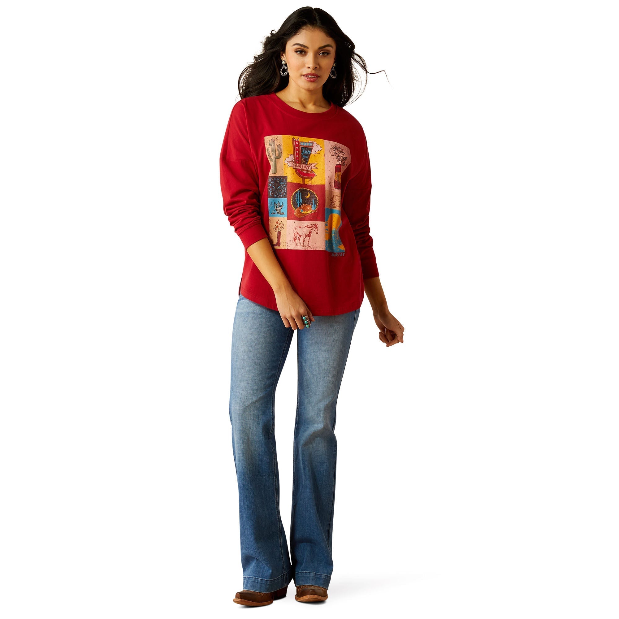 Ariat Women's Roadside Oversized Long Sleeve Shirt
