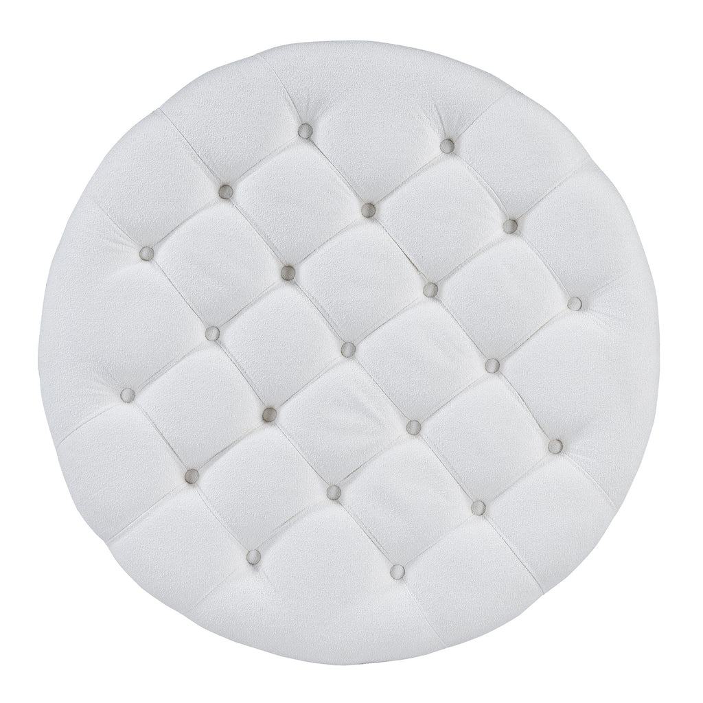 Modern Large Round Ottoman Coffee Table 2-Tier