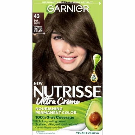 Garnier Nutrisse Ultra Color Nourishing Color Creme 43 Dark Golden Brown