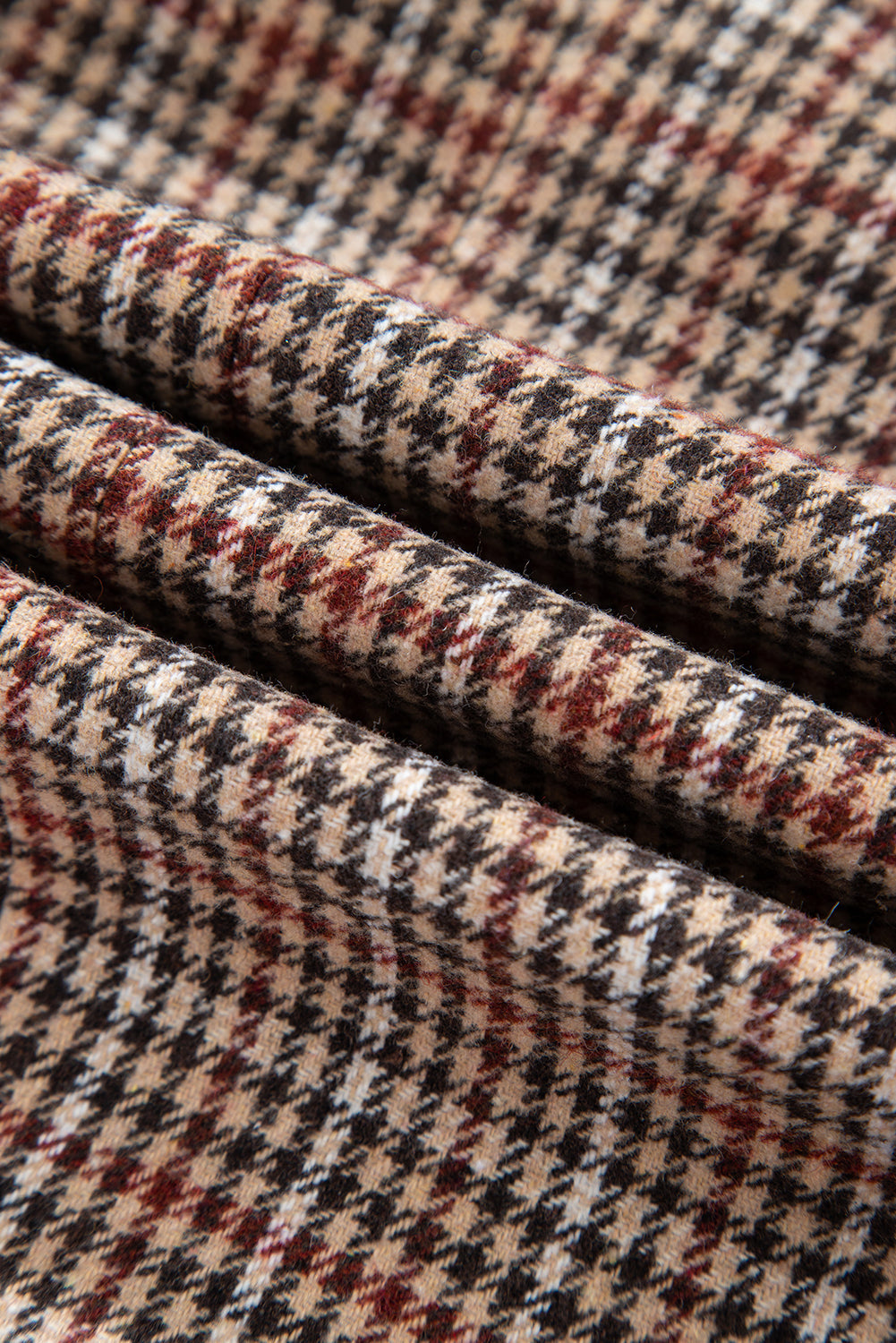 Aria Houndstooth Lapel Collar Blazer