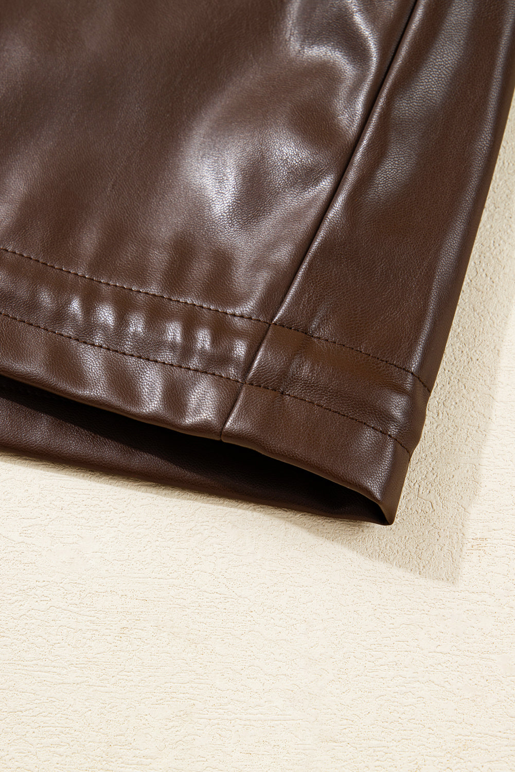 Mila Drawstring Hem Leather Jacket