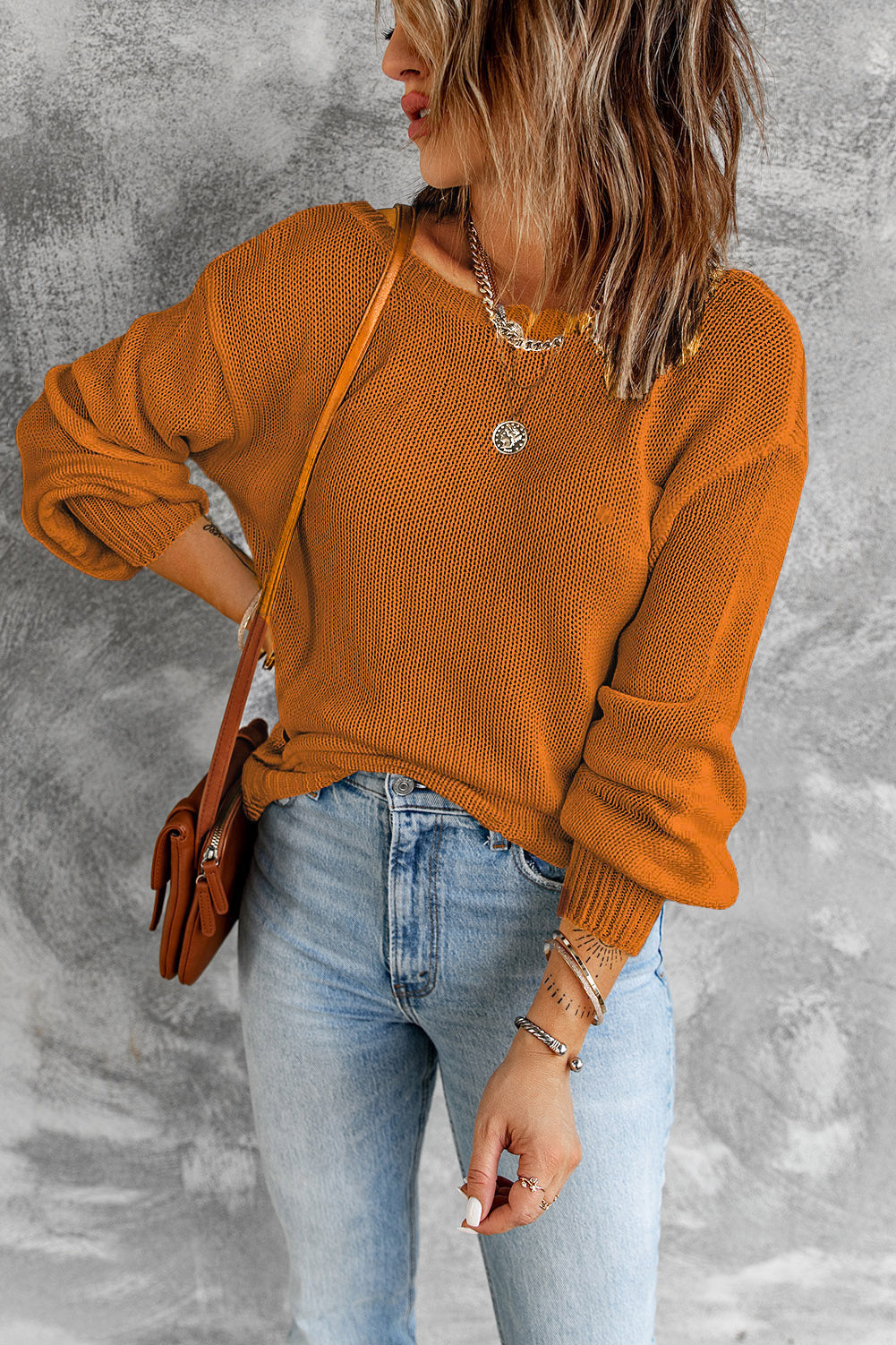 Evelyn Shoulder Kangaroo Baggy Hoodie