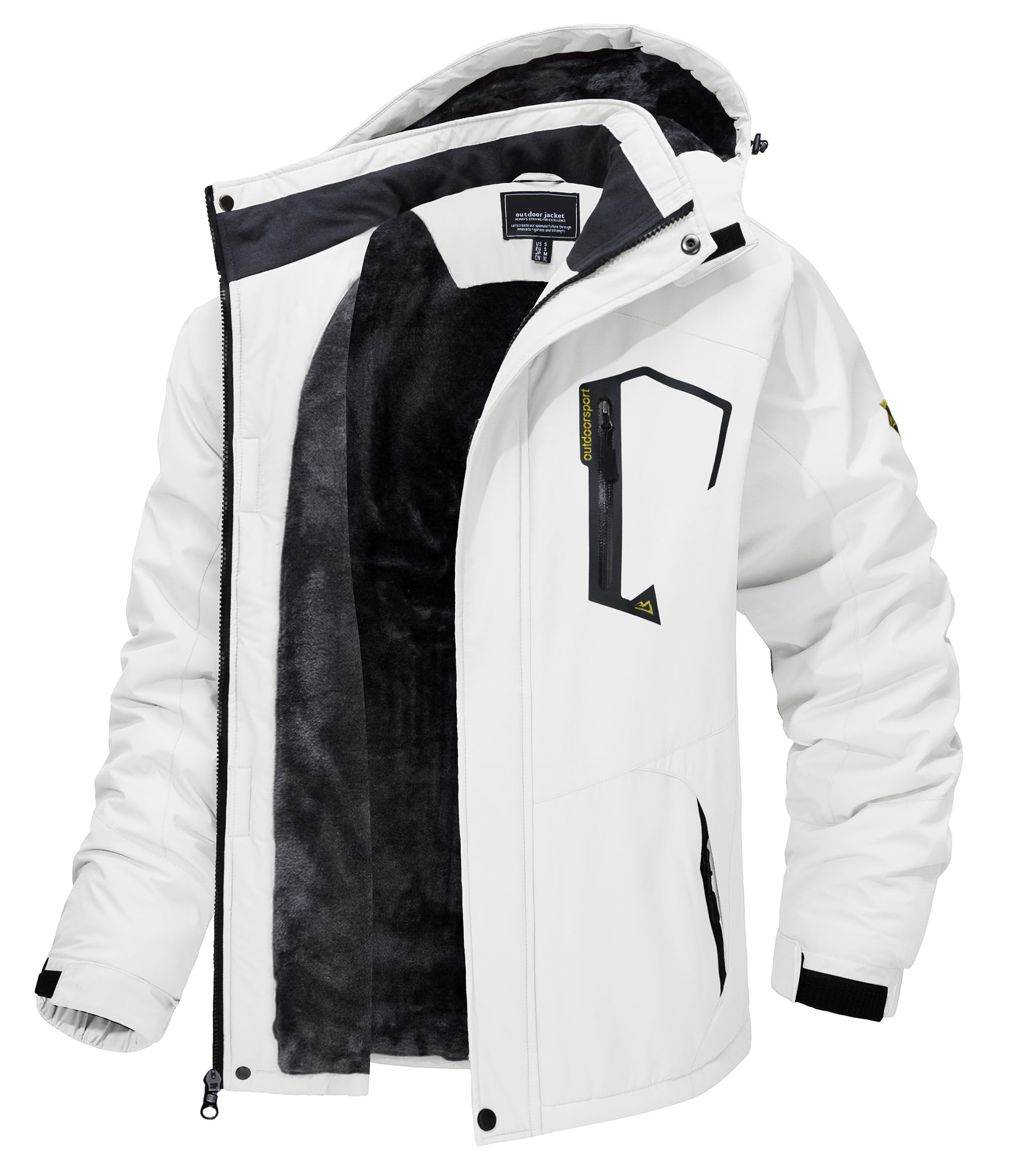 Outdoor Waterproof Winter Jacket Detachable Hat