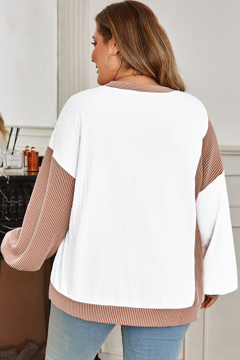 Romy Color Block Knit PLUS Top