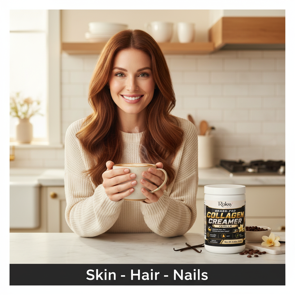 Grass-Fed Collagen Peptides Creamer Vanilla | Skin Hair Muscle and Bone Health | Collagen Types 1 and 3 | 240g