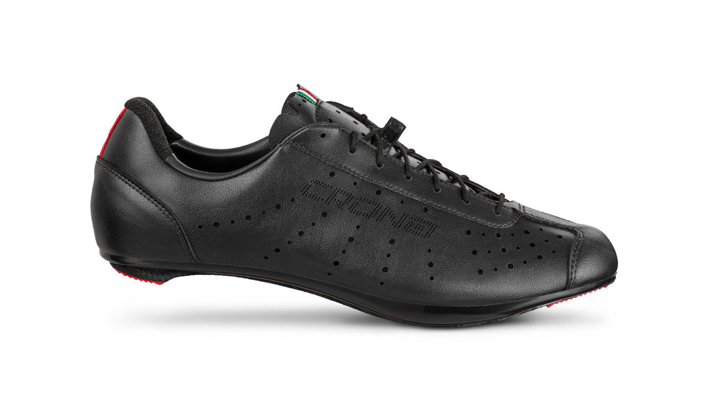 CRONO CV1 Vintage Road Cycling Shoes - Black w/Carbon Fiber Soles - Size 46