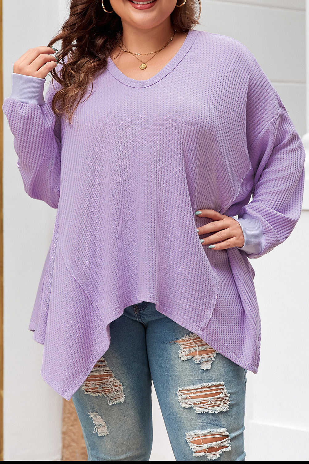 Rivka Exposed Seam Flowy PLUS Top