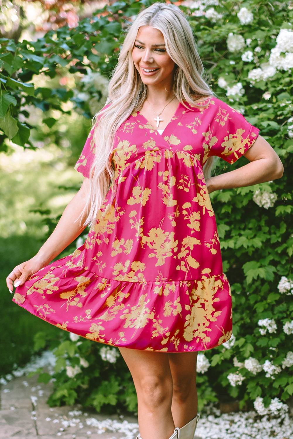 Keira Floral Smock Dress