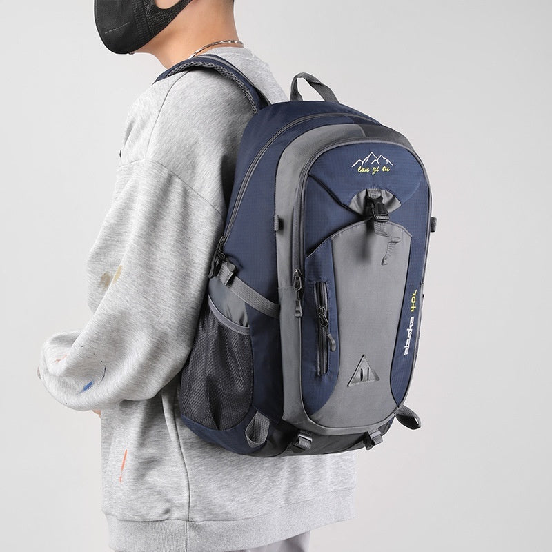 Polyester Men's Outdoor Mountaineering Bag Large Capacity Backpack