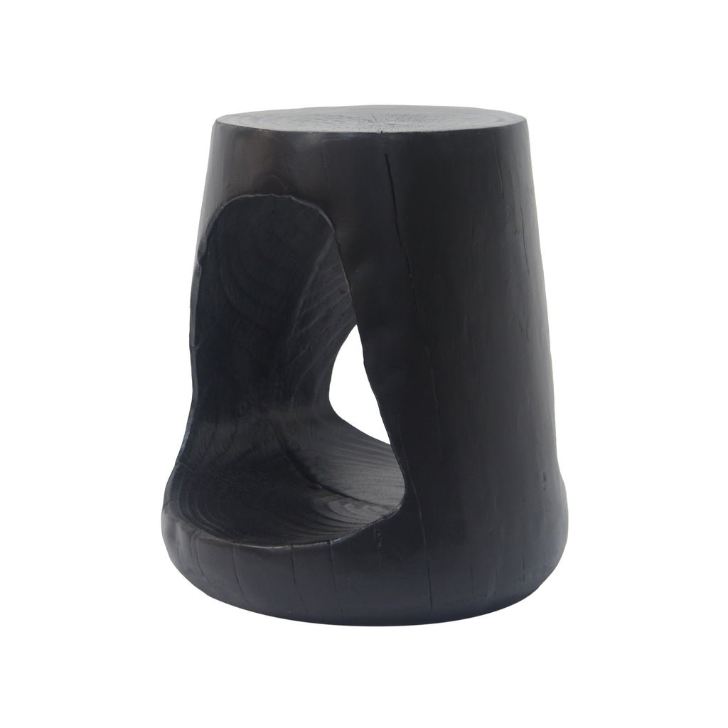 MGO Hollow Side Table with Wood-like Texture
