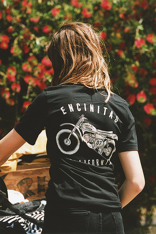 Full Throttle Boyfriend Black Tee - Encinitas