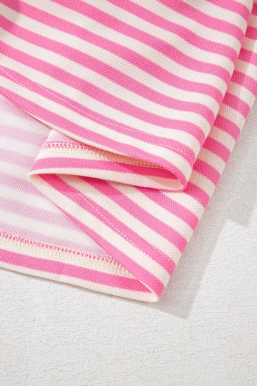 Riley Stripe Bowknot Cutout Back Loose Top