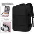 Mens Casual Travel Waterproof Laptop Backpack With Dry-Wet Separation