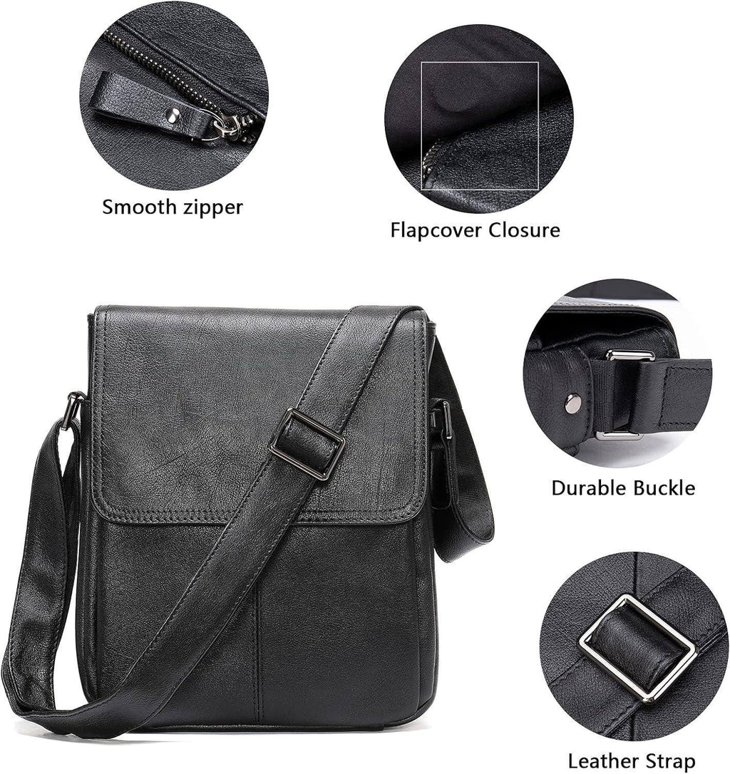 Men's Full-Grain Leather Sling Bag – Refined Business Carry