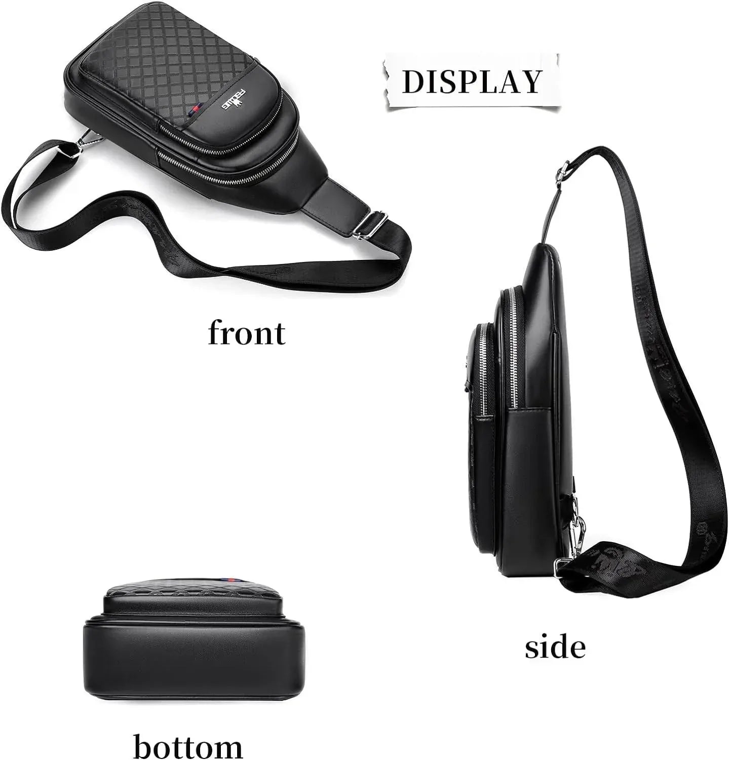Men's Vegan Leather Sling Bag – Modern Work Carry