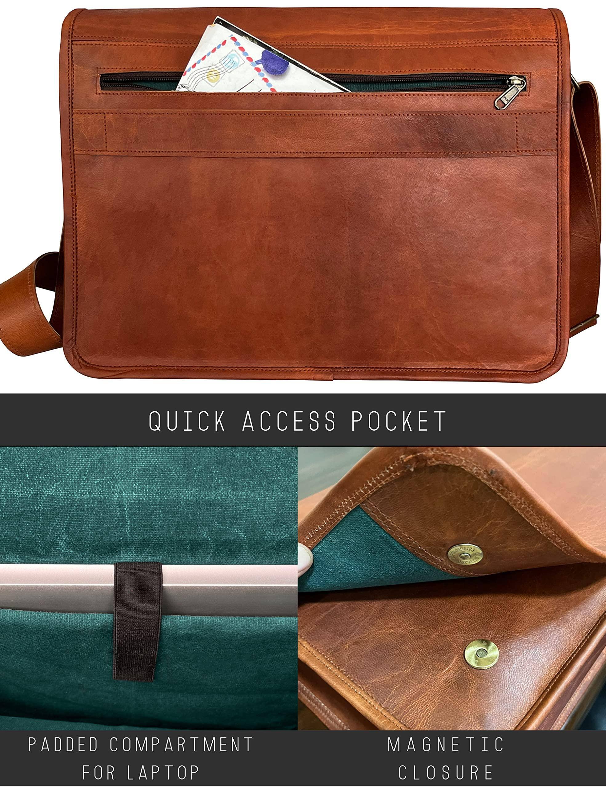 Men's Full-Grain Leather Messenger Bag – Refined Business Carry