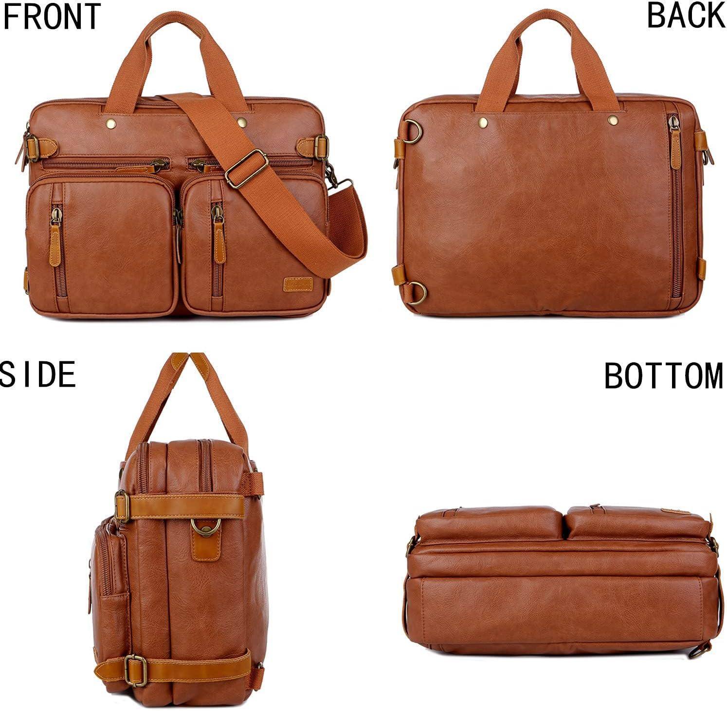Men's Leather Messenger Bag – Convertible Work Carry