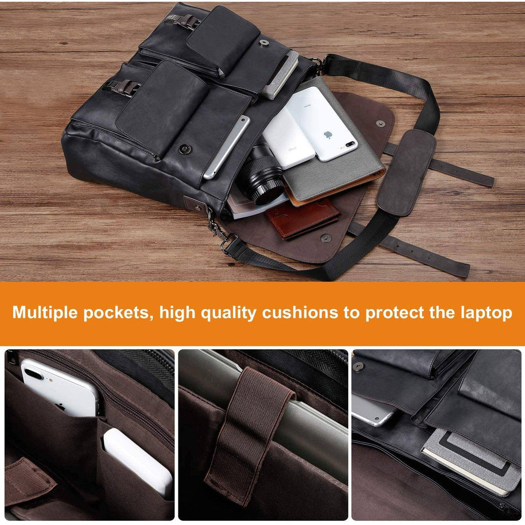 Men's Leather Messenger Bag – Professional Utility Carry