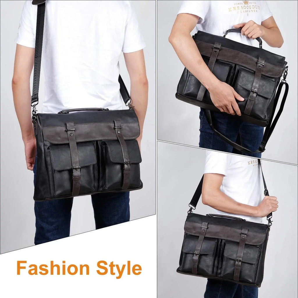 Men's Leather Messenger Bag – Professional Utility Carry