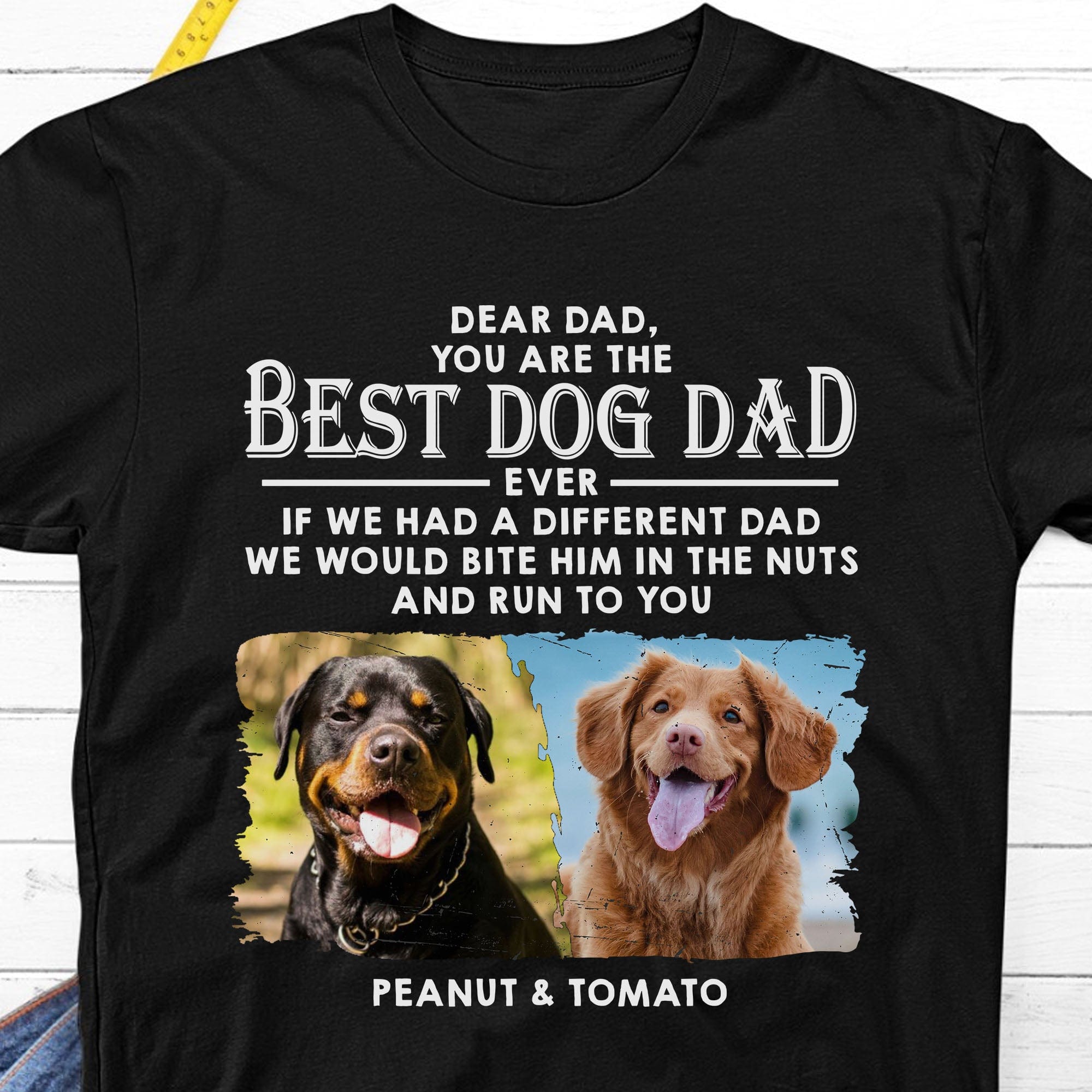 Dogs Run To You Personalized Custom Photo Dog Dad Shirt C606