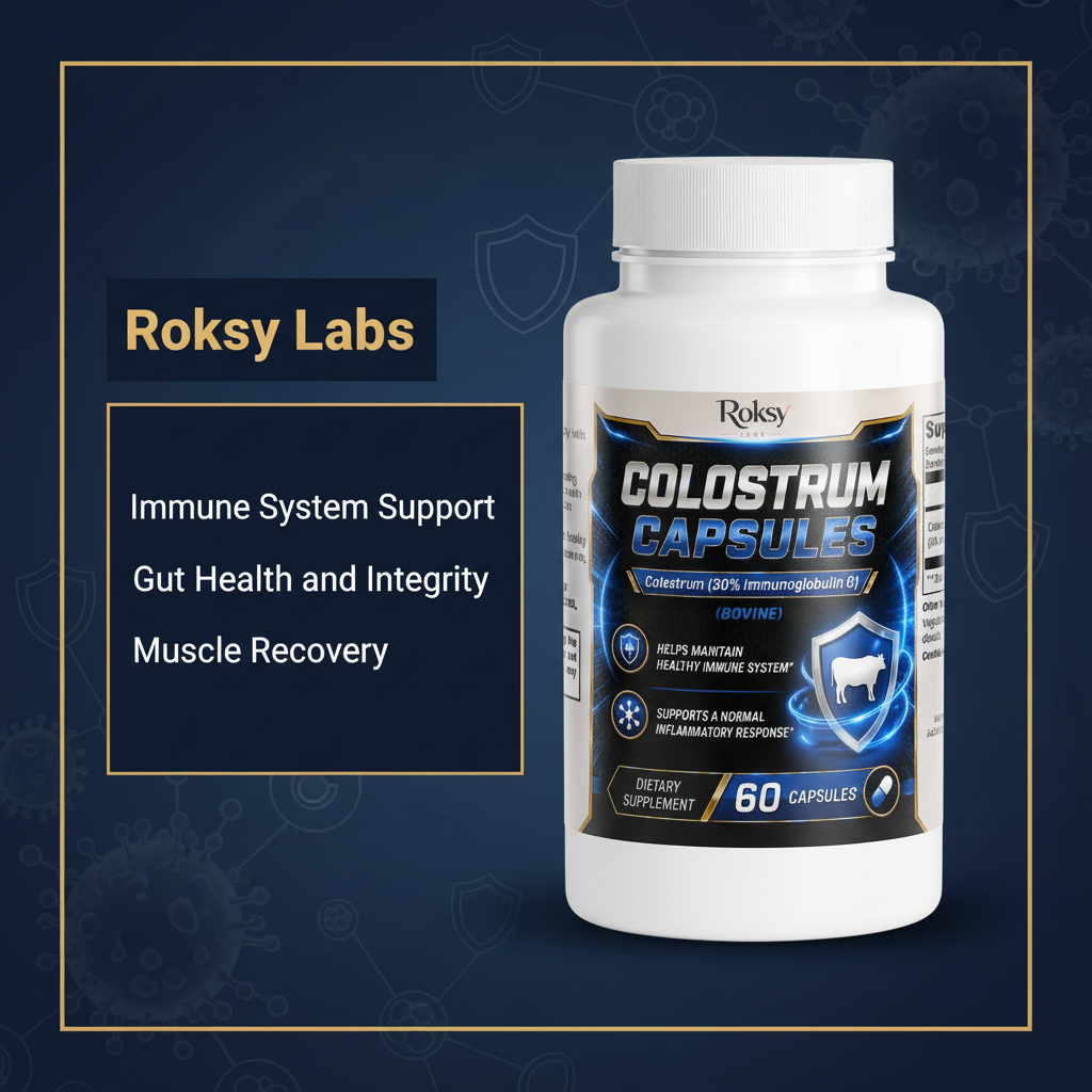 Bovine Colostrum Capsules | Immune Support & Gut Health | 30% IgG | 60ct