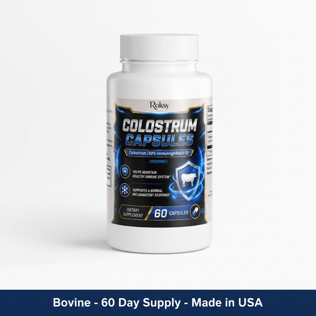 Bovine Colostrum Capsules | Immune Support & Gut Health | 30% IgG | 60ct