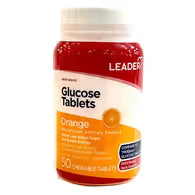 Leader glucose tablets 50 orange 3.75gm