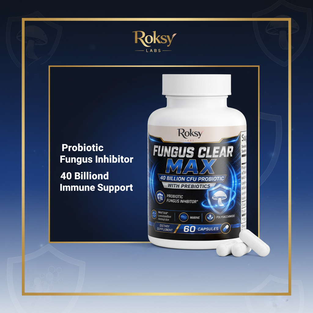 Fungus Clear Max | Probiotic Fungus Inhibitor 40 Billion CFU | Gut & Immune Support | 60 Capsules