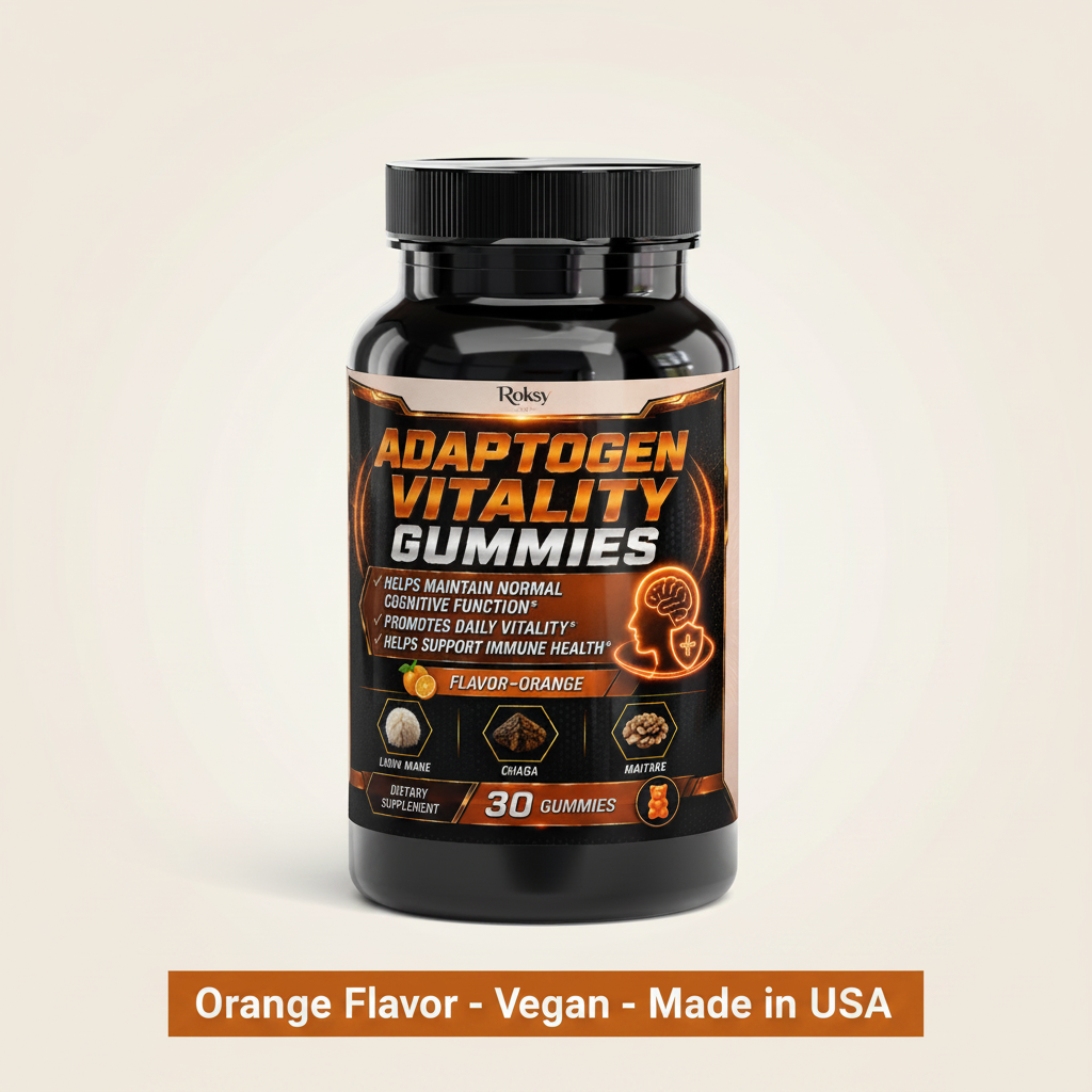 Lion's Mane Mushroom Gummies | Adaptogen Vitality | Cognitive Function & Immune Health | 30ct