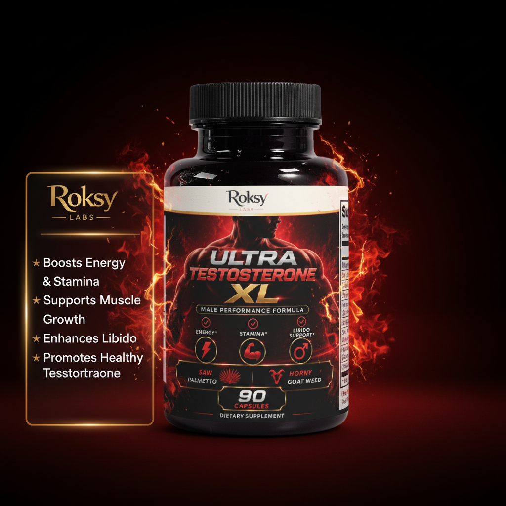 Testosterone Booster for Men | Ultra Testosterone XL | Natural Test Booster 90 Capsules