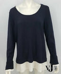 Charter Club Womens Therese Ruffled Neck Blouse ,Size XL