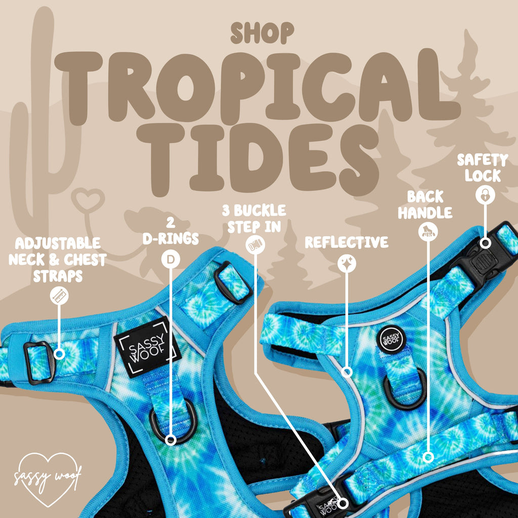Dog Step-in Harness - Tropical Tides